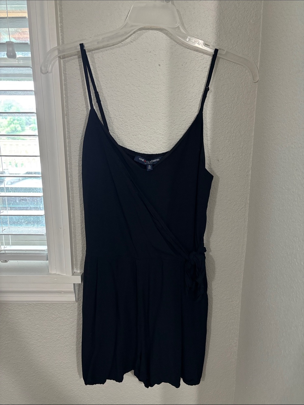 one clothing Black Wrap-Style Romper